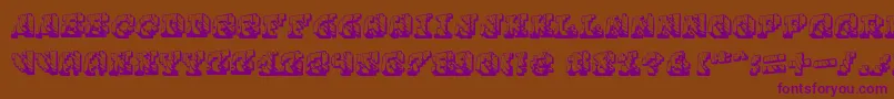Cauterise Font – Purple Fonts on Brown Background