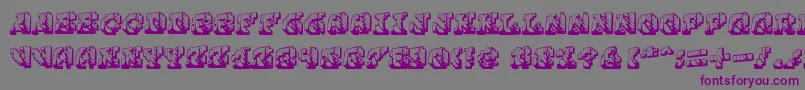 Cauterise Font – Purple Fonts on Gray Background