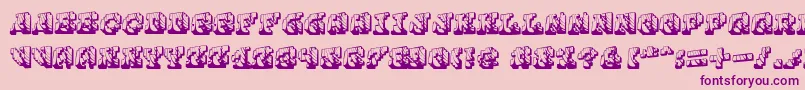 Cauterise Font – Purple Fonts on Pink Background
