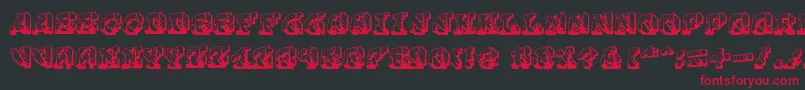 Cauterise Font – Red Fonts on Black Background