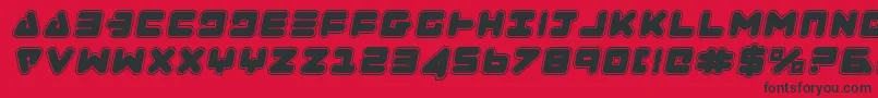 Fonte Zealotcoli – fontes pretas em um fundo vermelho