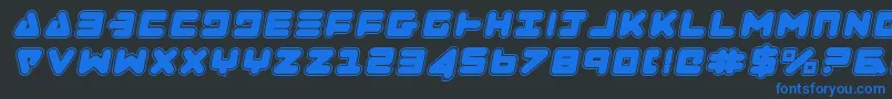 Zealotcoli Font – Blue Fonts on Black Background
