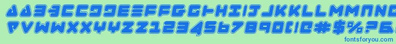 Zealotcoli Font – Blue Fonts on Green Background