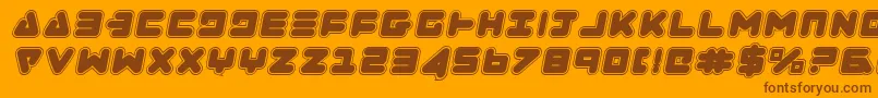 Zealotcoli Font – Brown Fonts on Orange Background
