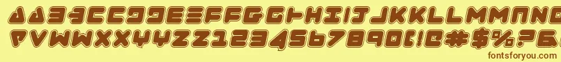 Zealotcoli Font – Brown Fonts on Yellow Background