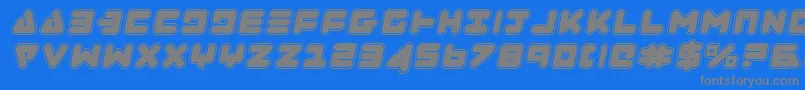 Zealotcoli Font – Gray Fonts on Blue Background