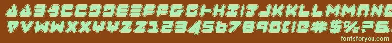 Zealotcoli-fontti – vihreät fontit ruskealla taustalla