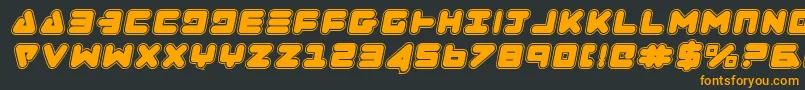 Zealotcoli Font – Orange Fonts on Black Background