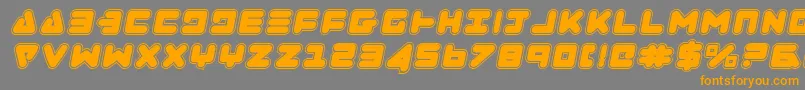 Zealotcoli Font – Orange Fonts on Gray Background