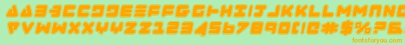 Zealotcoli Font – Orange Fonts on Green Background