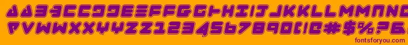 Шрифт Zealotcoli – фиолетовые шрифты на оранжевом фоне