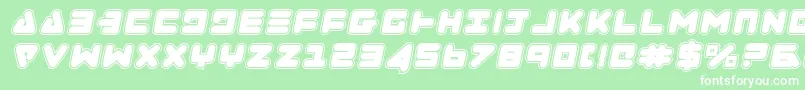 Zealotcoli-Schriftart – Weiße Schriften auf grünem Hintergrund