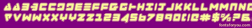 Zealotcoli Font – Yellow Fonts on Purple Background