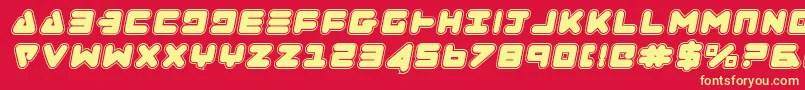 Zealotcoli Font – Yellow Fonts on Red Background