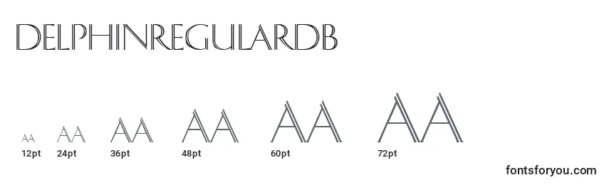 sizes of delphinregulardb font, delphinregulardb sizes