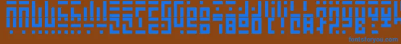 3t35x3 Font – Blue Fonts on Brown Background