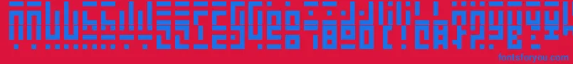 3t35x3 Font – Blue Fonts on Red Background