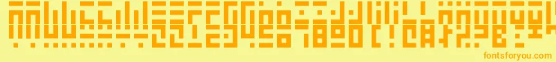 3t35x3 Font – Orange Fonts on Yellow Background