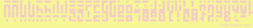 3t35x3 Font – Pink Fonts on Yellow Background