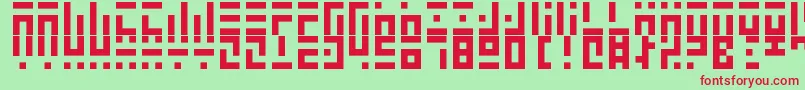3t35x3 Font – Red Fonts on Green Background