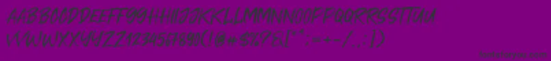 Шрифт Cavatelo – чёрные шрифты на фиолетовом фоне