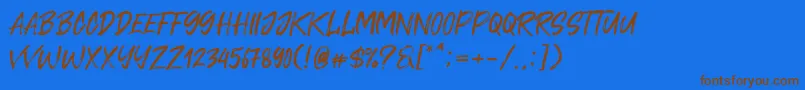 More about Cavatelo Font Cavatelo Font – Brown Fonts on Blue Background