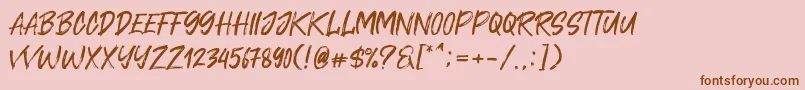Cavatelo Font – Brown Fonts on Pink Background