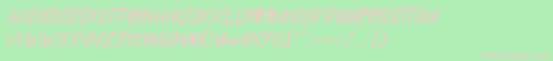 Cavatelo Font – Pink Fonts on Green Background