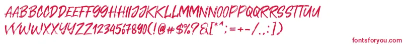 Cavatelo Font – Red Fonts on White Background