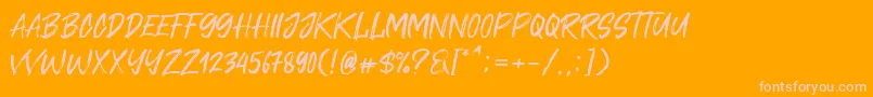 Cavatelo Font – Pink Fonts on Orange Background