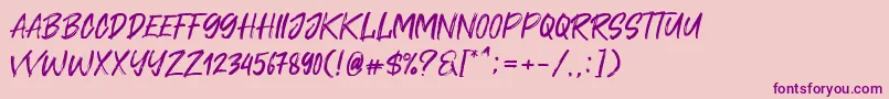 Cavatelo Font – Purple Fonts on Pink Background