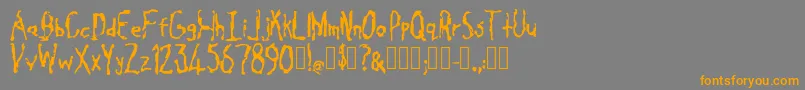 Police Cavity Regular – polices orange sur fond gris