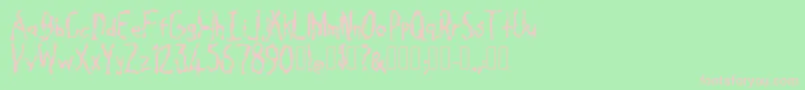 Cavity Regular Font – Pink Fonts on Green Background