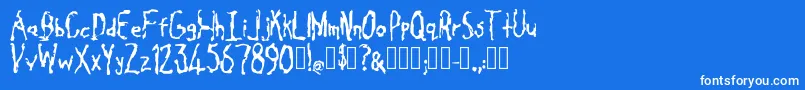Cavity Regular Font – White Fonts on Blue Background