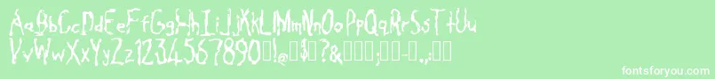 Шрифт Cavity Regular – белые шрифты на зелёном фоне