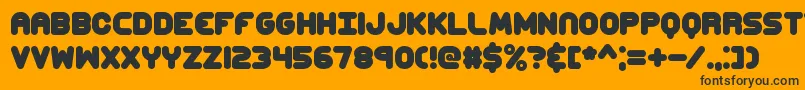 ccaps Font – Black Fonts on Orange Background