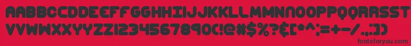 ccaps Font – Black Fonts on Red Background
