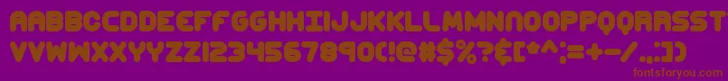 ccaps Font – Brown Fonts on Purple Background