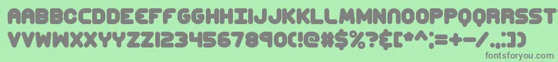 ccaps Font – Gray Fonts on Green Background