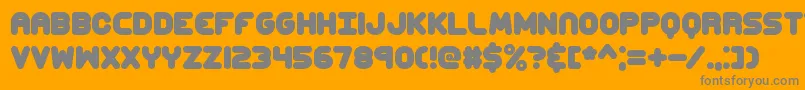 ccaps Font – Gray Fonts on Orange Background