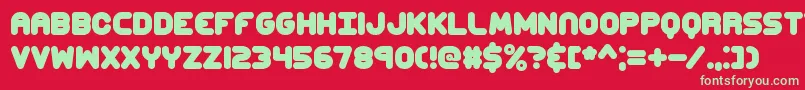 Czcionka ccaps – zielone czcionki na czerwonym tle