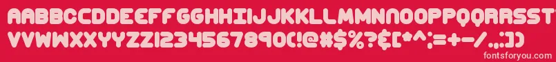 ccaps Font – Pink Fonts on Red Background