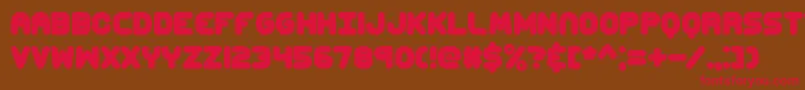 ccaps Font – Red Fonts on Brown Background