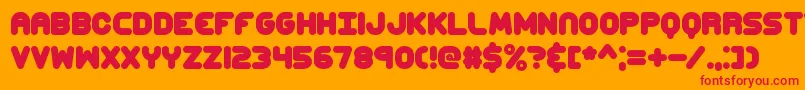 ccaps Font – Red Fonts on Orange Background