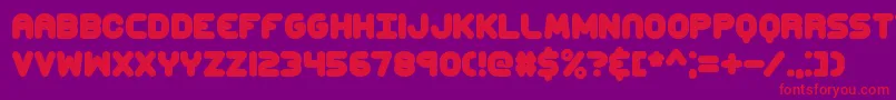 ccaps Font – Red Fonts on Purple Background