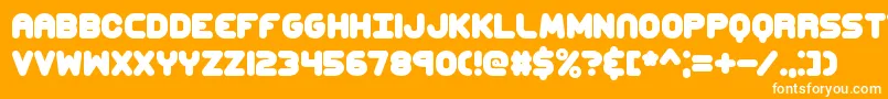 ccaps Font – White Fonts on Orange Background