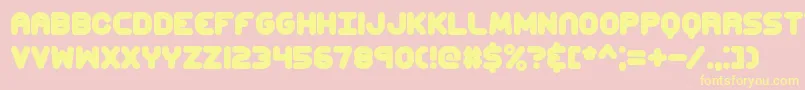 ccaps Font – Yellow Fonts on Pink Background