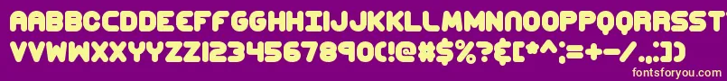 ccaps Font – Yellow Fonts on Purple Background