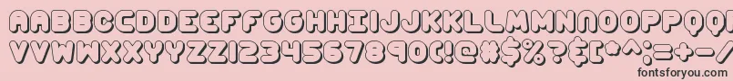 ccapshad Font – Black Fonts on Pink Background