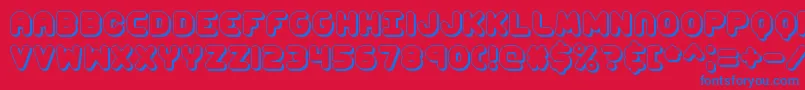 ccapshad Font – Blue Fonts on Red Background